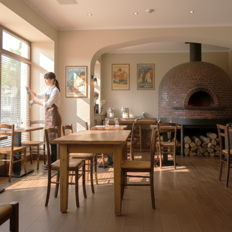 【イタリアンレストランのお掃除】開店前清掃スタッフ募集！午前の2時間・週2日〜OK　未経験大歓迎！飲食店の開店前清掃スタッフ