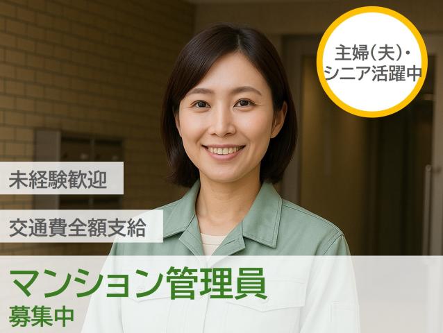 午前だけの短時間×未経験OK◆9〜12時×5日◆交通費全額支給◆WワークOK♪◆オープニングスタッフ新築マンション管理人