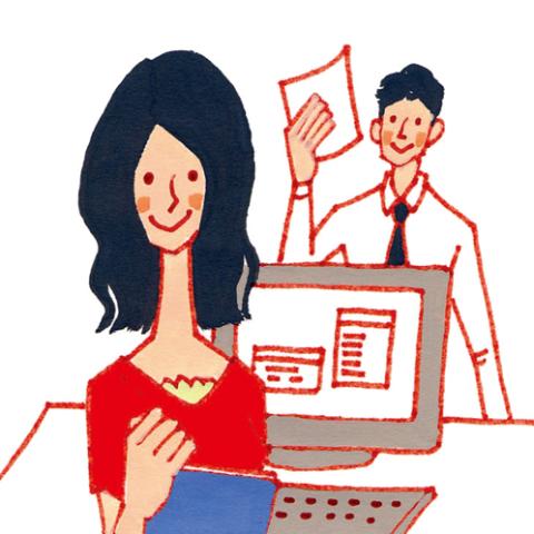 スタッフの子どもが、オフィスに来て勉強をすることも。 
和気あいあいとした雰囲気です。