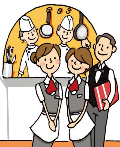 男女不問・未経験OK◎大塚商会の社員食堂でホール業務／調理補助。土日祝休み・季節の休暇あり［1］ホール
［2］調理補助