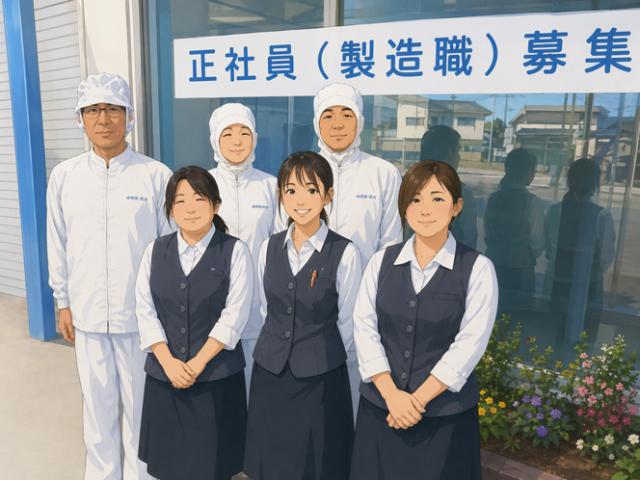 【姫路市】＼乾麺の製造職・正社員／職務経験不問！日勤のみ！残業ほぼナシ！賞与年2回食品製造職