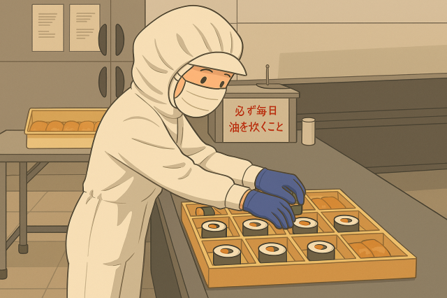 とっても簡単！お寿司の製造補助／早朝4時間のお仕事／日給約5,000円／年齢不問／未経験の方大歓迎お寿司の製造補助