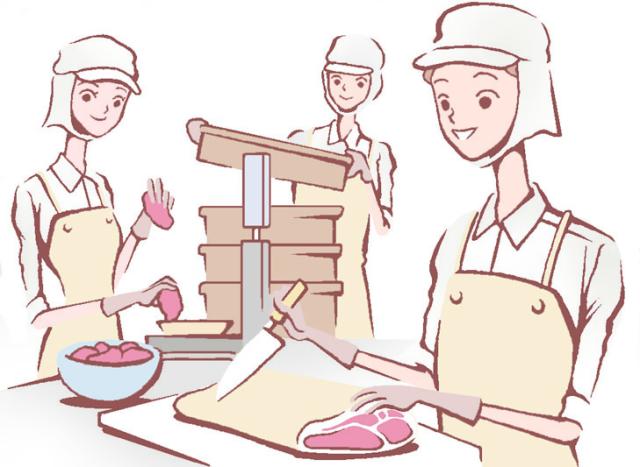 店舗内の厨房でお肉をカット・加工するのが牛菊の「売り」！お肉の個性と価値を引き出すあなたの技術を活かせます♪