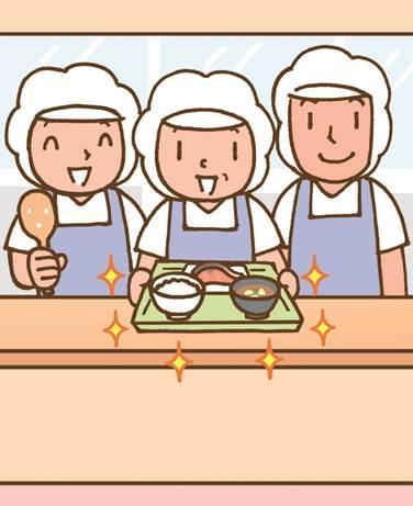ここで働く社員さんの大切な活力となる、食堂でのお仕事!!