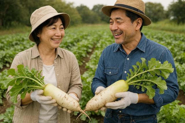 自然の恵みを扱うやりがいある仕事に、飛び込んでみませんか?農作業(大根の収穫/洗浄)