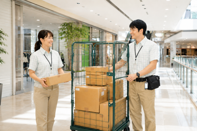 【大宮駅ちかくデパート館内配送】1日4時間の短時間！ダブルワークにちょうどいい！大宮駅すぐデパート館内配送アルバイトパートスタッフ