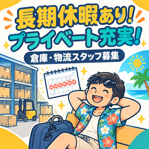 経験不問で時給1,750円○月の半分がお休み○月収27万以上○年間休日180日以上の倉庫内物流作業！半導体製造工場の倉庫内での物流作業