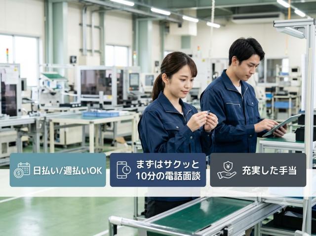 空調完備の職場です。
人気のコツコツ作業!
ご応募お待ちしています。
