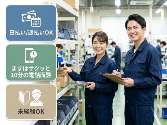 日勤 土日祝休み 時給1280円 男女活躍中