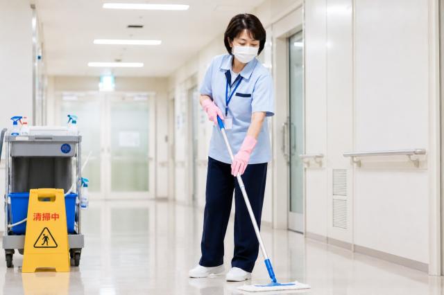 クリーンエリアなどを清潔に保つお仕事　安定企業で地域医療に貢献を！積極的に取り組める方を求めています医療機関の清掃