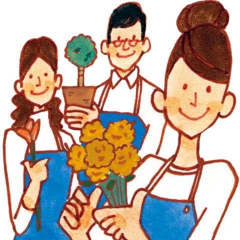 20代〜60代までの女性活躍中！　やわらかな雰囲気の会社でお花に関するお仕事をしませんか？［1］お花の制作スタッフ
［2］配送スタッフ
