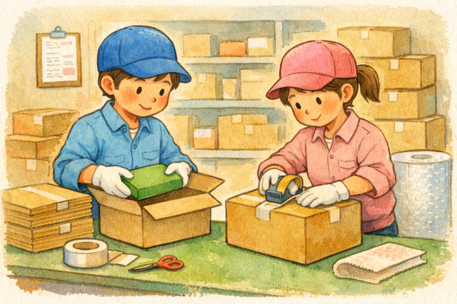 【鳥栖市】最寄:田代駅
■物流センター内でのかんたんな箱詰め・検品作業
■時給1400円(日払/週払システム有)
■即日〜長期(期間のご相談OK)
■未経験者大歓迎！(20代〜40代活躍中!)
■ご自宅で約15分！かんたんリモート面接