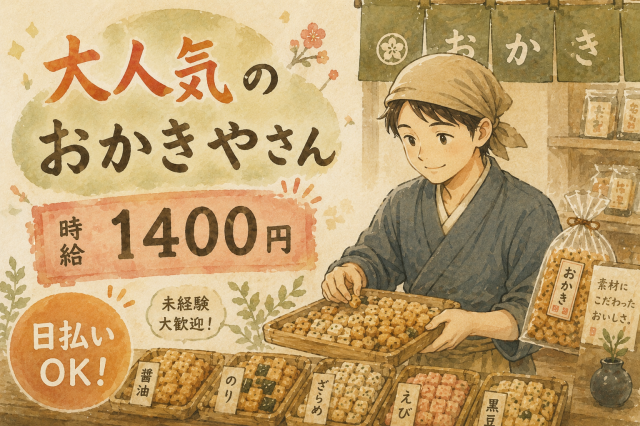 【話題のお菓子を作ろう】人気食品のかんたんな製造補助★時給1,400円★週払いOK★週3日〜OK！お菓子製造補助