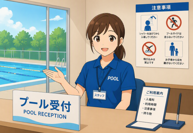 今年も始まります！清水総合運動場水泳場のプール受付スタッフ／約1か月の短期募集！未経験の方大歓迎♪清水総合運動場のプール受付スタッフ
