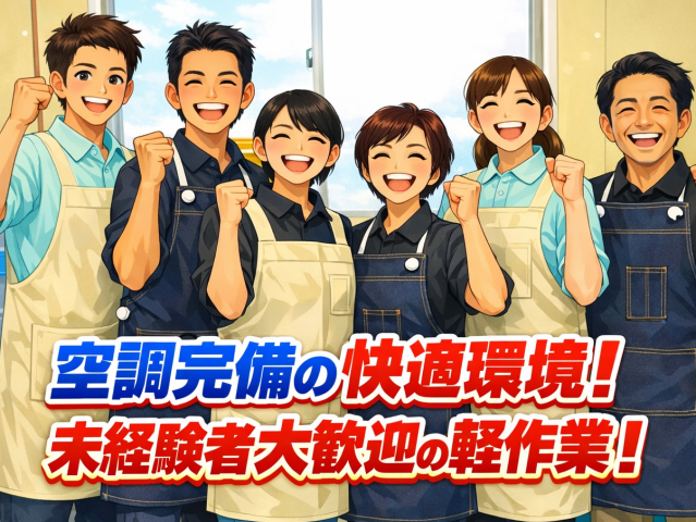 複数名採用の今が、応募のチャンス／未経験歓迎のピッキング・軽作業／重量物の運搬なし／空調完備軽作業／仕分け・ピッキング・検品、商品管理