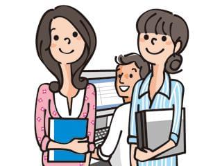 40代のスタッフが活躍している当社のオフィス。同年代の方ばかりなので、リラックスして働けますよ!