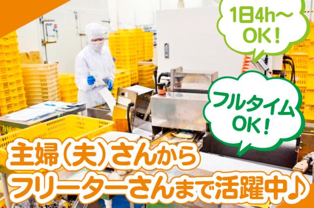 三原市【麺類の製造】1日4h〜、週3・4日〜OK／フルタイムOK／未経験歓迎／10〜60代男女活躍中軽作業（麺類の製造、盛付）