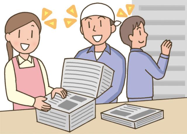 折込スタッフ3名募集！未経験歓迎☆週2日〜◎時間・曜日応相談♪働きやすい時間帯で家事との両立◎折込の作業