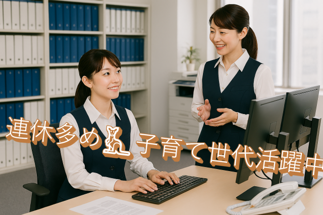 ベスト・スカート等の事務服あり