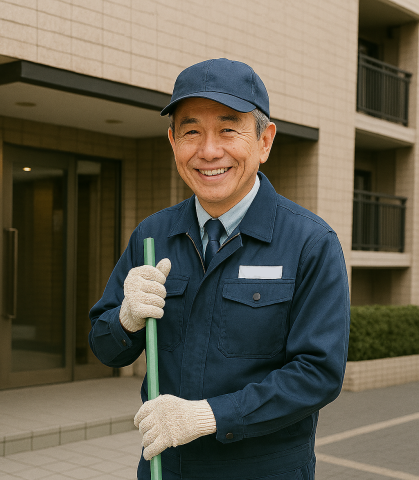＜7月1日スタート＞週4〜5日×1日3時間（7:30〜10:30）マンション管理員／石川台駅徒歩3分分譲マンションの清掃・管理業務