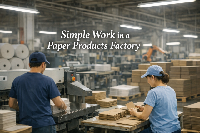 No Experience OK! Simple Work in a Clean FactoryPaper Manufacturing & Inspection Staff
紙製品の製造・検査スタッフ