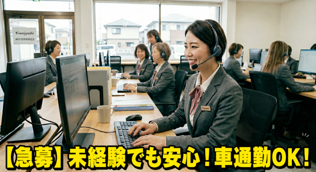 【車通勤OK】可愛い制服でネイルも自由♪残業10ｈほどで私生活も充実！未経験歓迎の事務スタッフ★セールス事務スタッフ