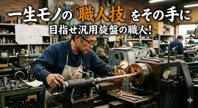 目指せ汎用旋盤の職人!正社員になれるチャンスです!