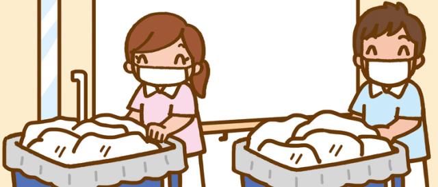 【月・水・金の平日のみ・週3日】院内でのリネン類回収スタッフ／未経験OK・身体負担少なめシーツ類の回収・整理スタッフ