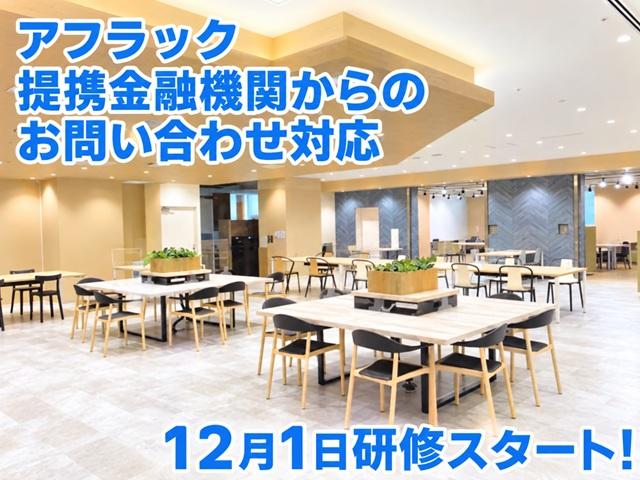 調布駅徒歩3分！研修充実＆サポート万全◎未経験も安心してスタート◎将来的に在宅勤務も可能！アフラック提携金融機関からのお問い合わせ対応