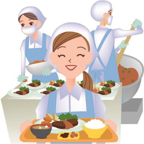 届いた温かい給食を子供達に届けてくださいね。