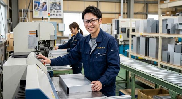 アルミ板の加工作業/未経験OK/異業種からの転職/日払い週払い制度あり/シルバー世代活躍アルミ製品加工