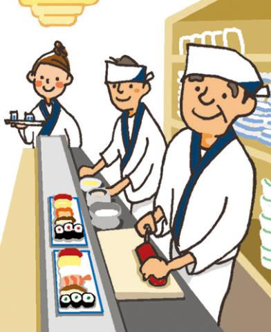 勤務先は「嵯峨嵐山」駅から徒歩スグ！
観光客や地域の常連客で賑わうお寿司屋さんです◎