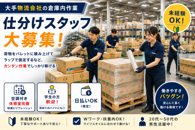 フルタイム勤務OK
未経験の方も歓迎します