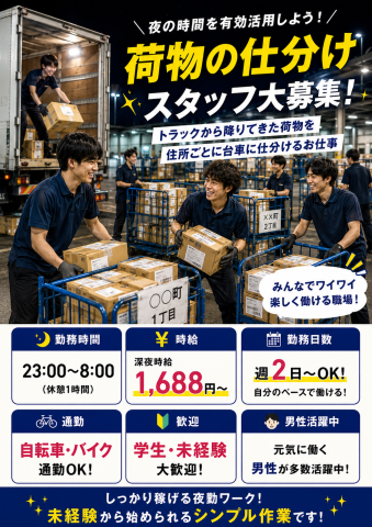 無資格・未経験者歓迎!
フリーター・Wワークの方の大歓迎