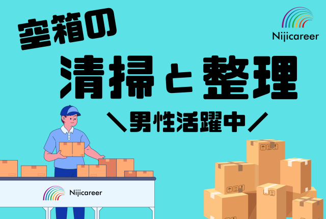 【日勤固定】【男性活躍中】【40代〜50代活躍中】【清水区】箱の清掃・整理