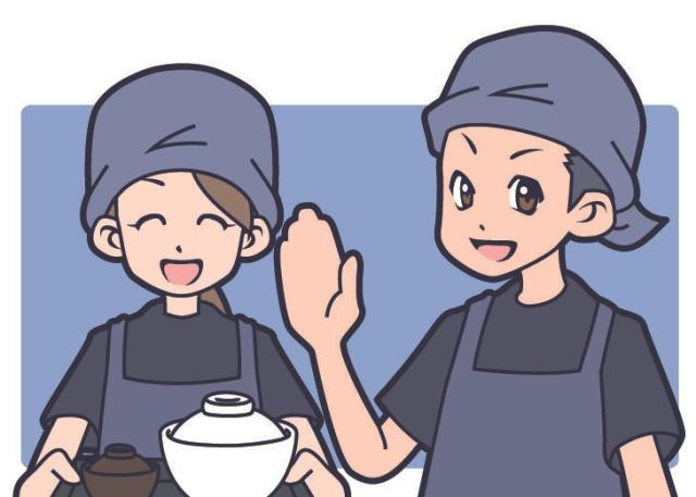 \学生や主婦層など様々なスタッフが活躍中/
週2日〜、1日4h〜働けます◎
