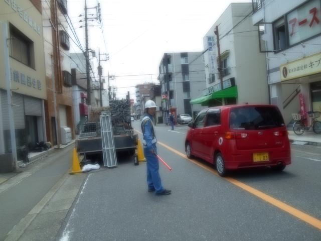 交通量の多い現場はほとんどありません。