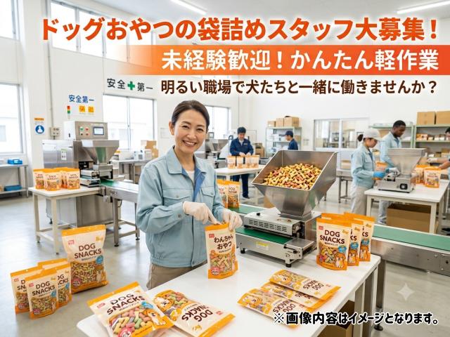 【動物好き必見】ペット用おやつの袋詰めスタッフ｜犬好きさんにも人気♪ドッグおやつの袋詰め