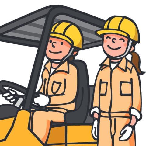 工場内リフト作業資格が生かせる！　　フォ－クリフト作業
工場内で快適作業
材料の運搬など