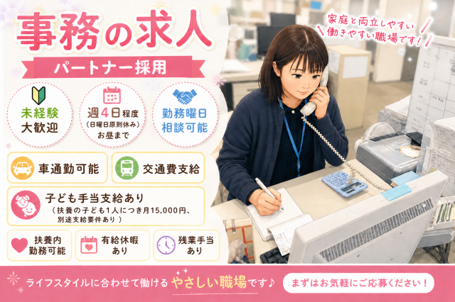 ならコープ組織広報部「ふれあいセンター六条（こころテラス）」の事務スタッフ１名募集！