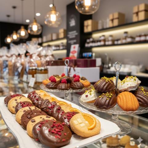 羽田空港限定！世界で購入できるのはここだけ！
フルーツ×チョコレートを使った
クッキーやマドレーヌが人気のお店です。